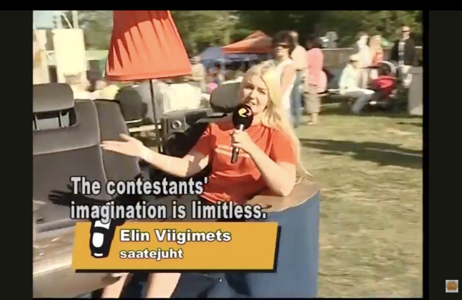 Eline Mets presenting at Grillfest in Estonia